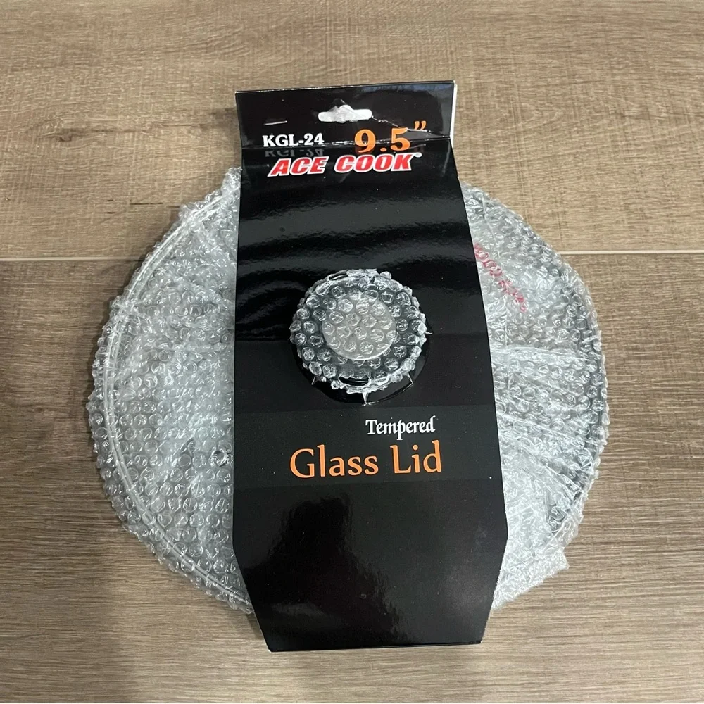 9.5” Ace Cook Tempered‎ Glass Lid for Pan Replacement Cover KGL 24 NEW